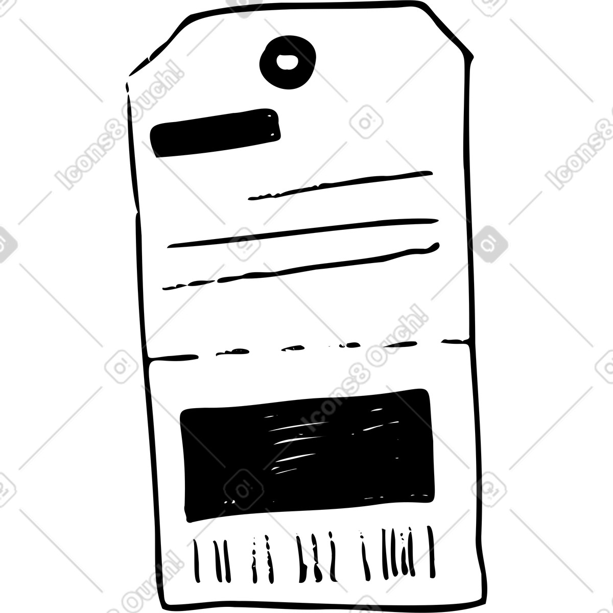 Illustration Étiquette avec des informations dans le style Marks à télécharger aux formats PNG, SVG