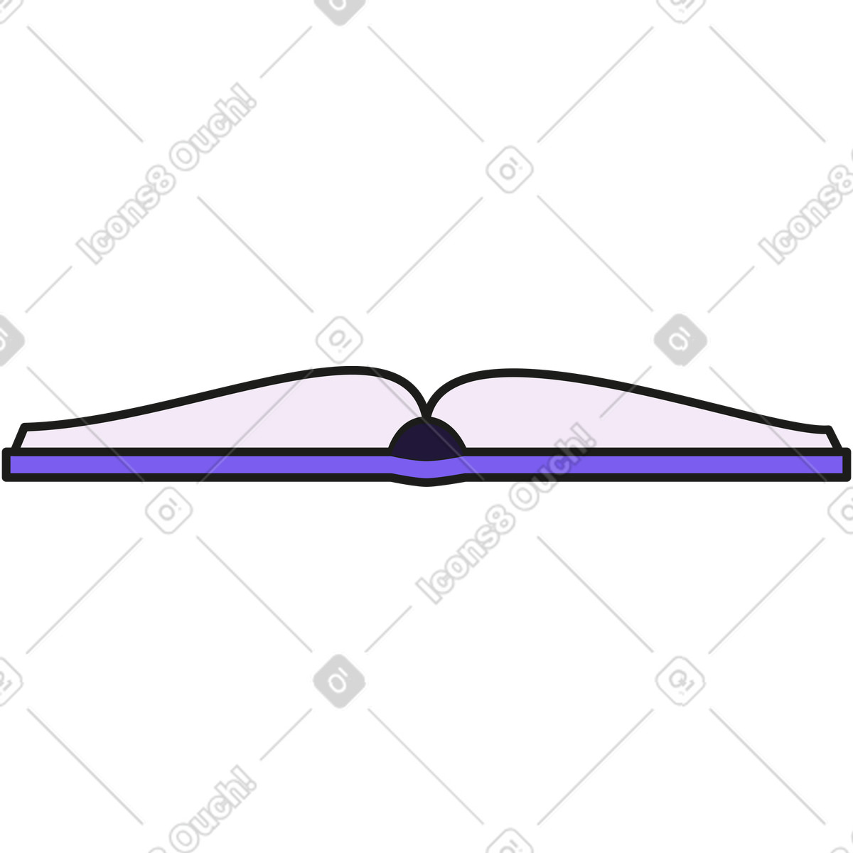 Ilustração de Opened book em no estilo Conifer para baixar em PNG, SVG