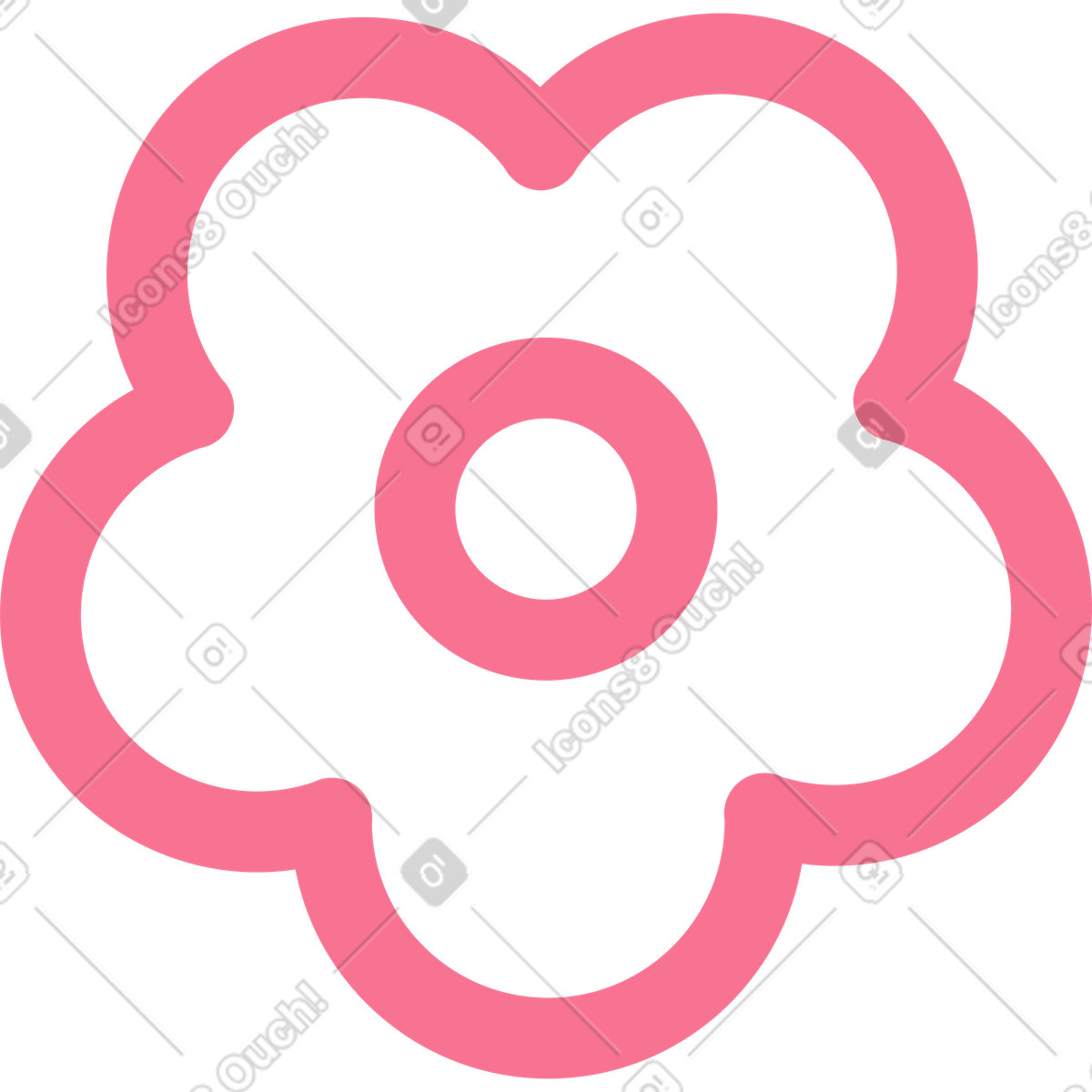 Blume-Illustration im Giggle-Stil als Download in PNG, SVG