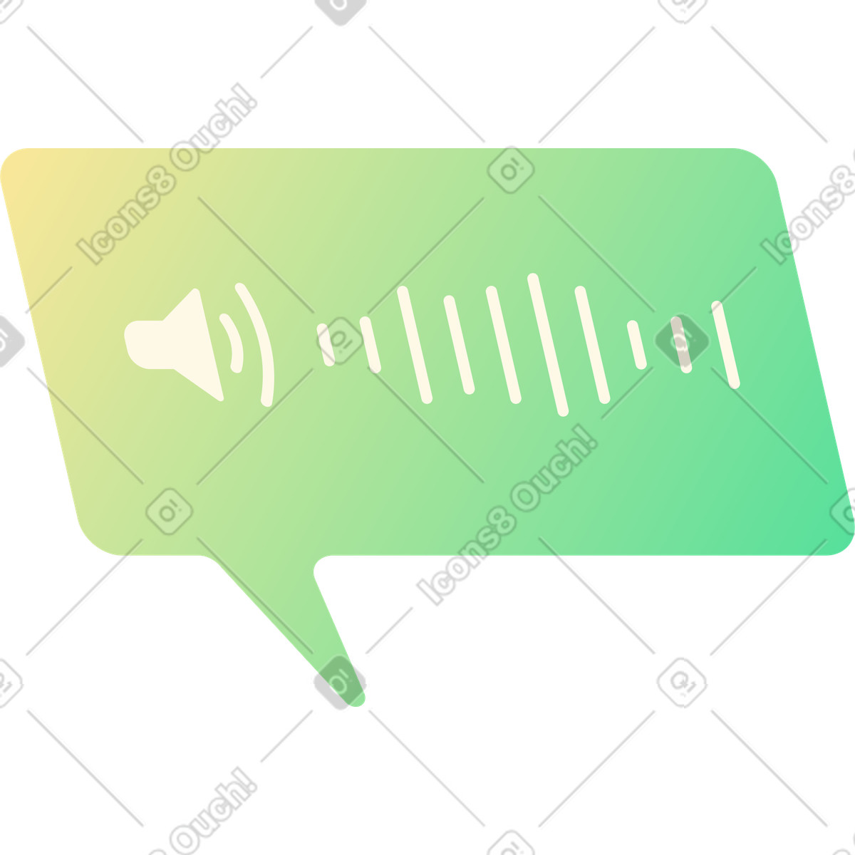 Illustration Message vocal dans le style Beam à télécharger aux formats PNG, SVG
