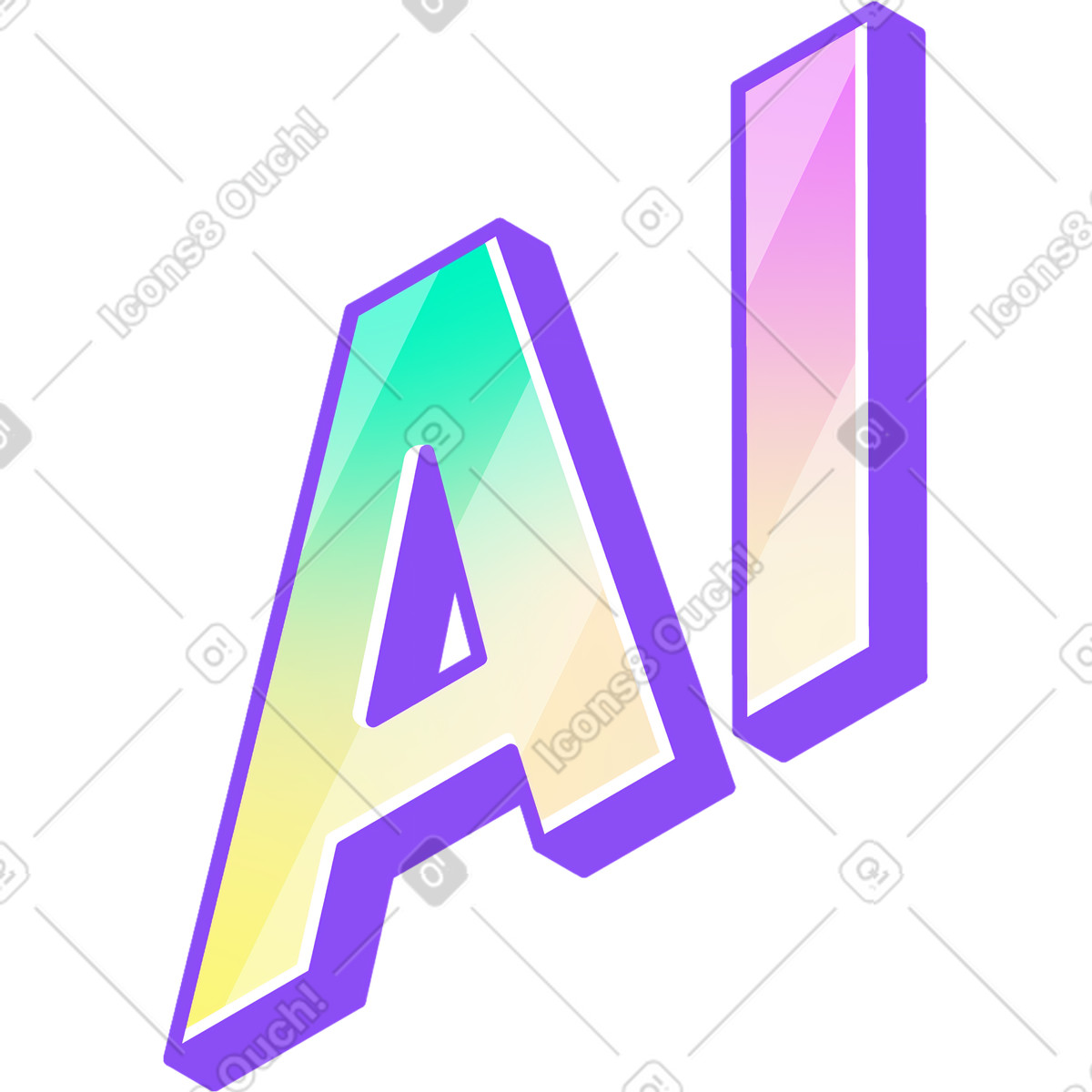 Scritte ai testo illustrazione in stile Holographic scarica in PNG, SVG