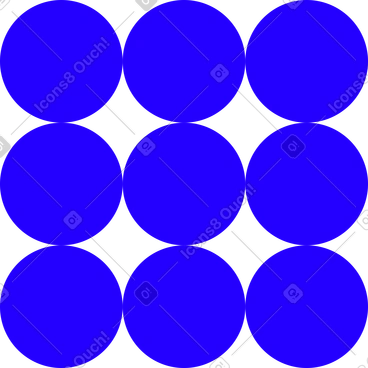 Neuf cercles bleus PNG, SVG