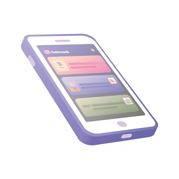 A smartphone displaying a user-friendly SaaS app interface with notifications