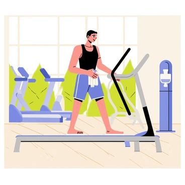A person wiping down gym equipment with sanitizer in a modern fitness center