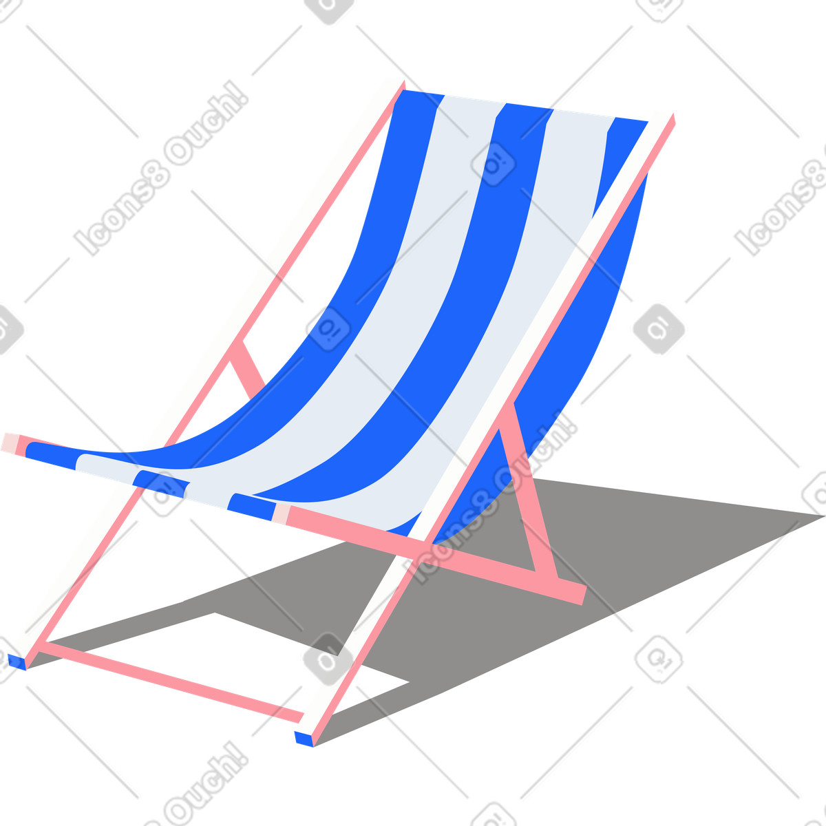 下载 Editorial 风格的 沙滩椅 插画，支持 PNG、SVG 格式