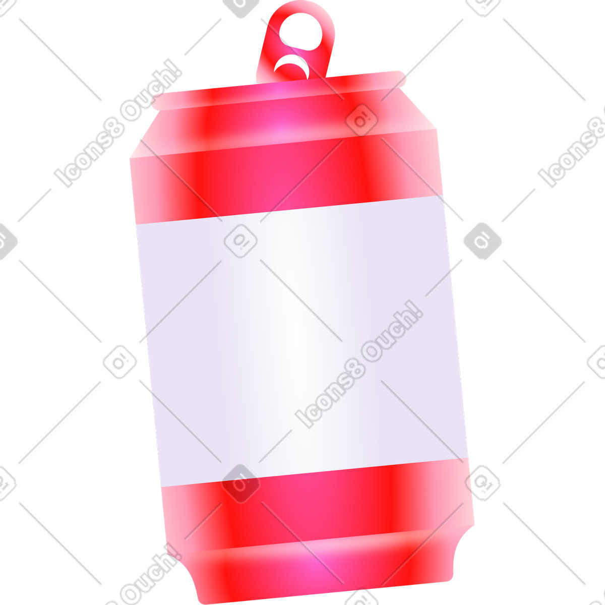 Ilustração de Lata cerveja em no estilo Puffy para baixar em PNG, SVG
