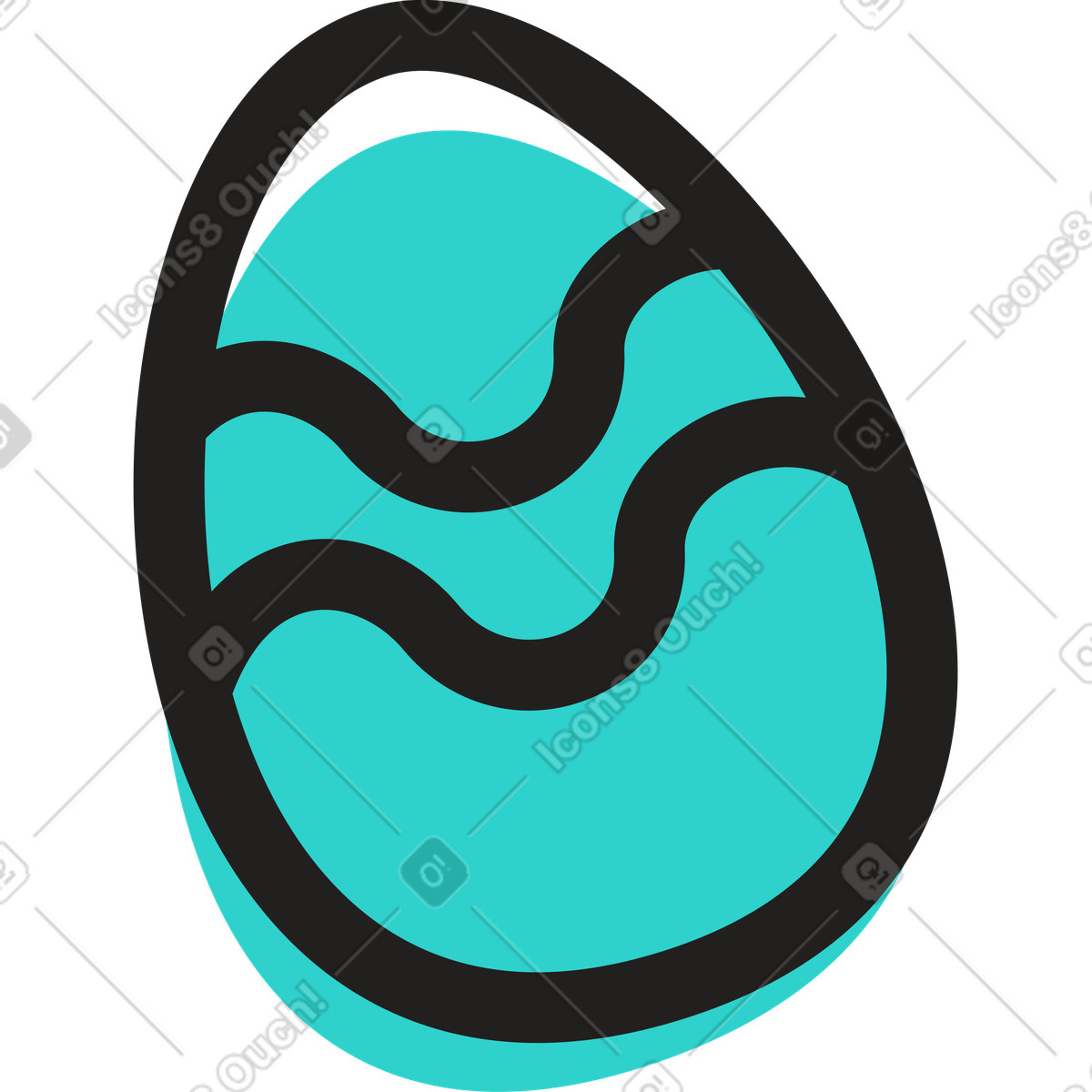 Ilustración Easter egg en estilo Little a descargar en PNG y SVG