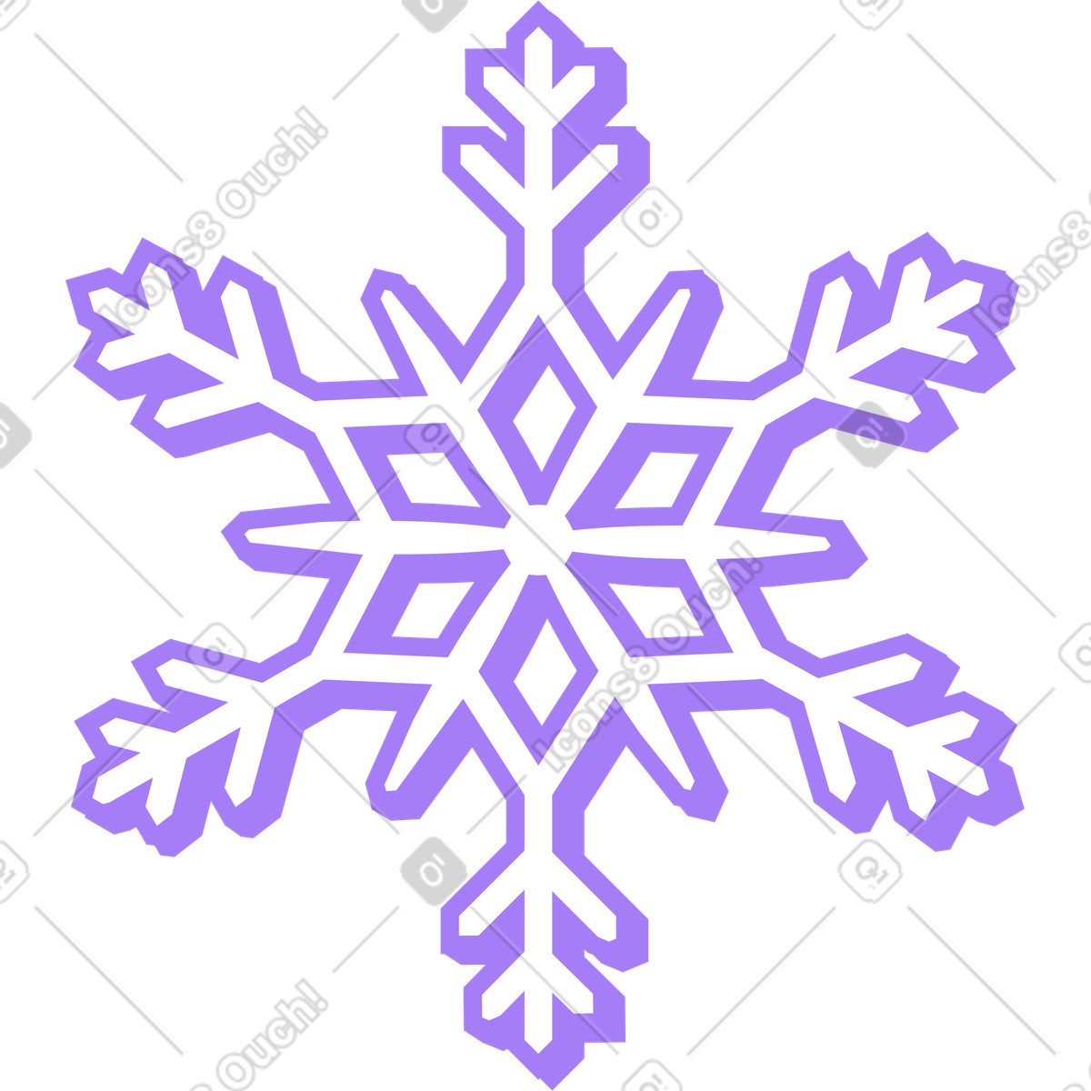 Snowflake illustration in Amethyst style download in PNG, SVG
