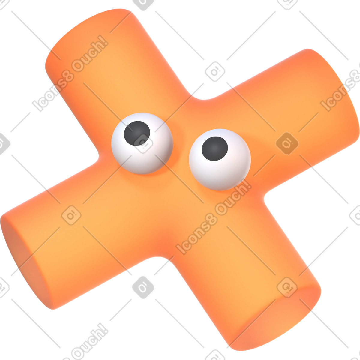Ilustração de Cruz abstrata com olhos em PNG e SVG