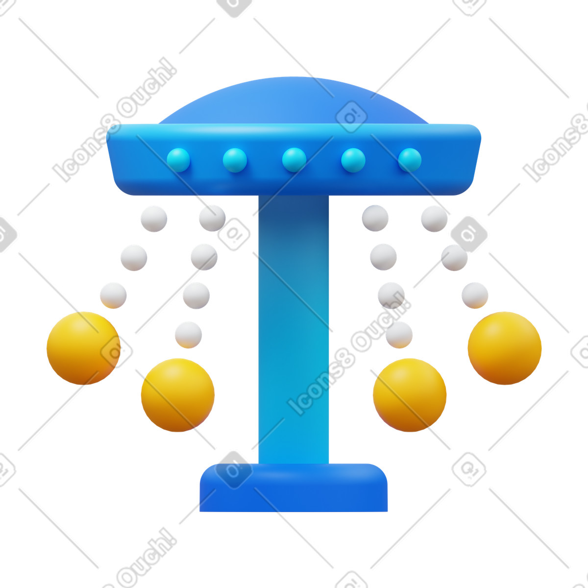 Ilustración Merry go round en estilo 3D Fluency a descargar en PNG y SVG