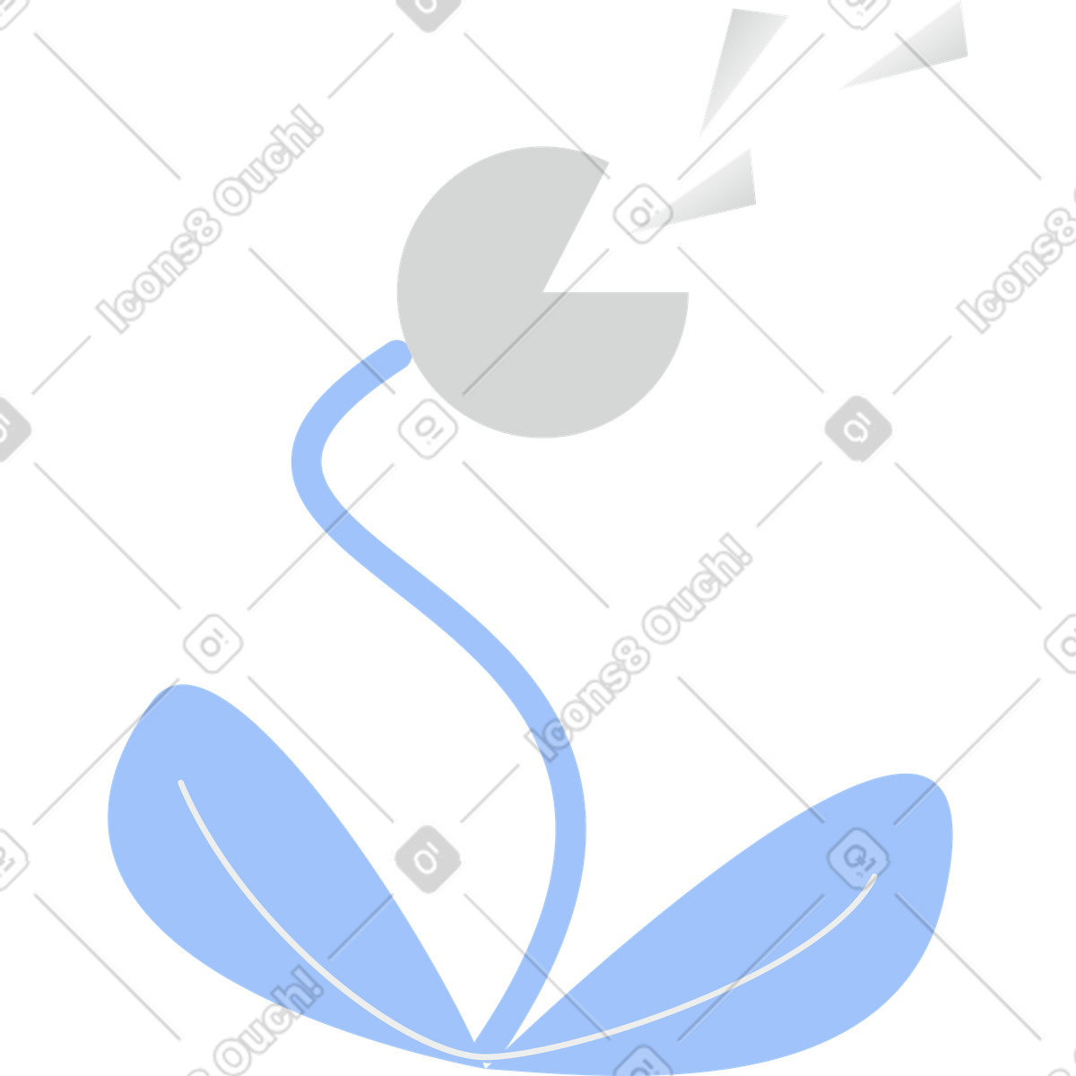 Ilustración Diente de león en estilo Clip a descargar en PNG y SVG