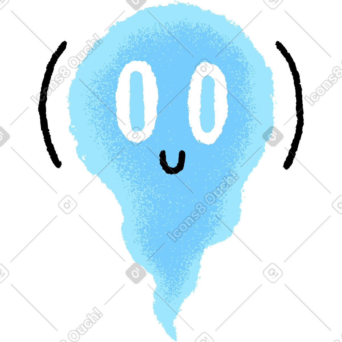 Ilustración Fantasma en estilo Mirage a descargar en PNG y SVG