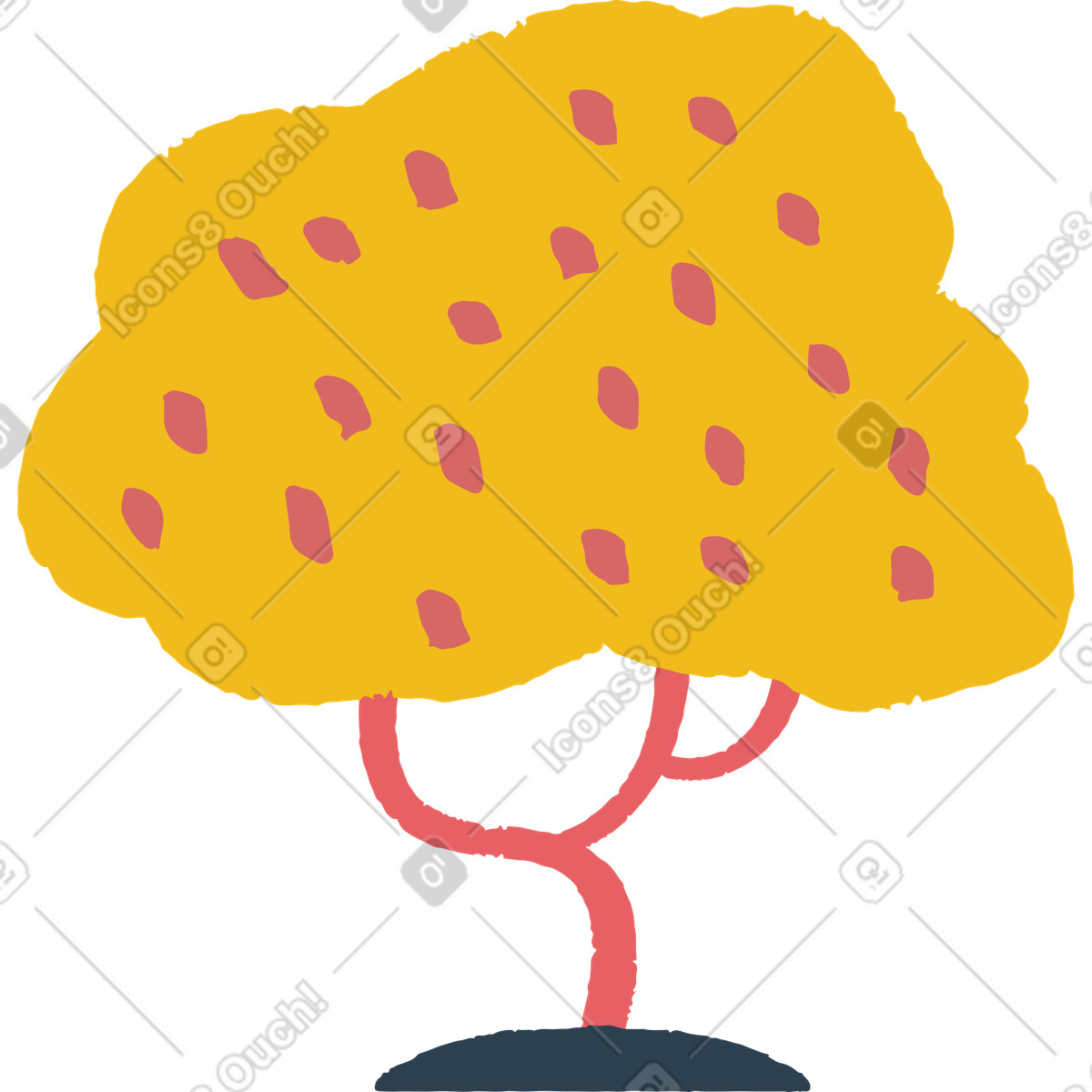 Illustration Arbre dans le style Flamenco à télécharger aux formats PNG, SVG