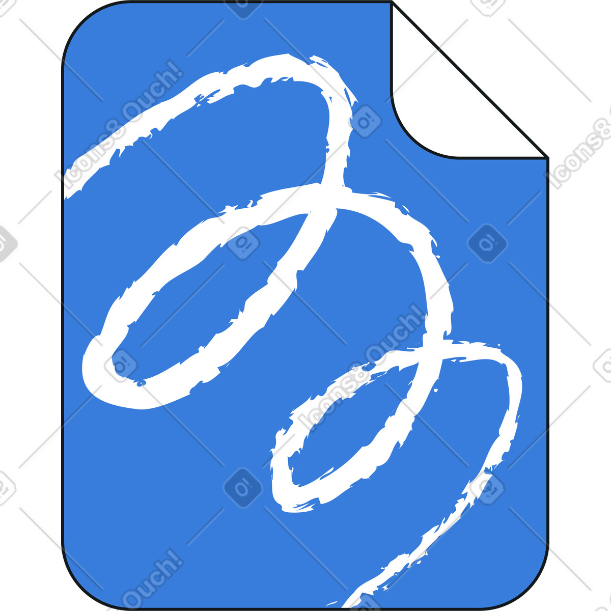 Illustration Document avec ligne de texture dans le style Midnight à télécharger aux formats PNG, SVG