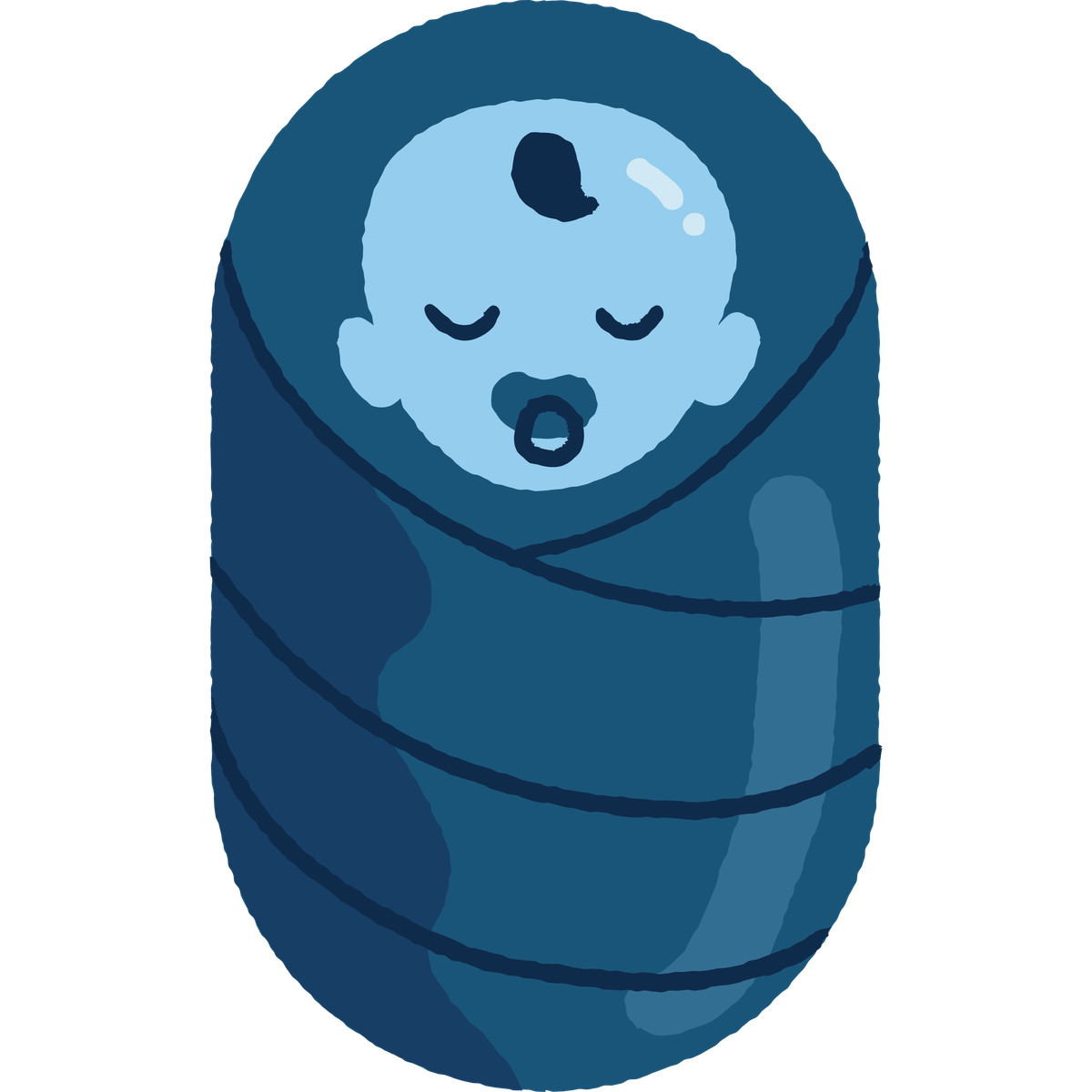 Baby illustration in Cherry style download in PNG, SVG