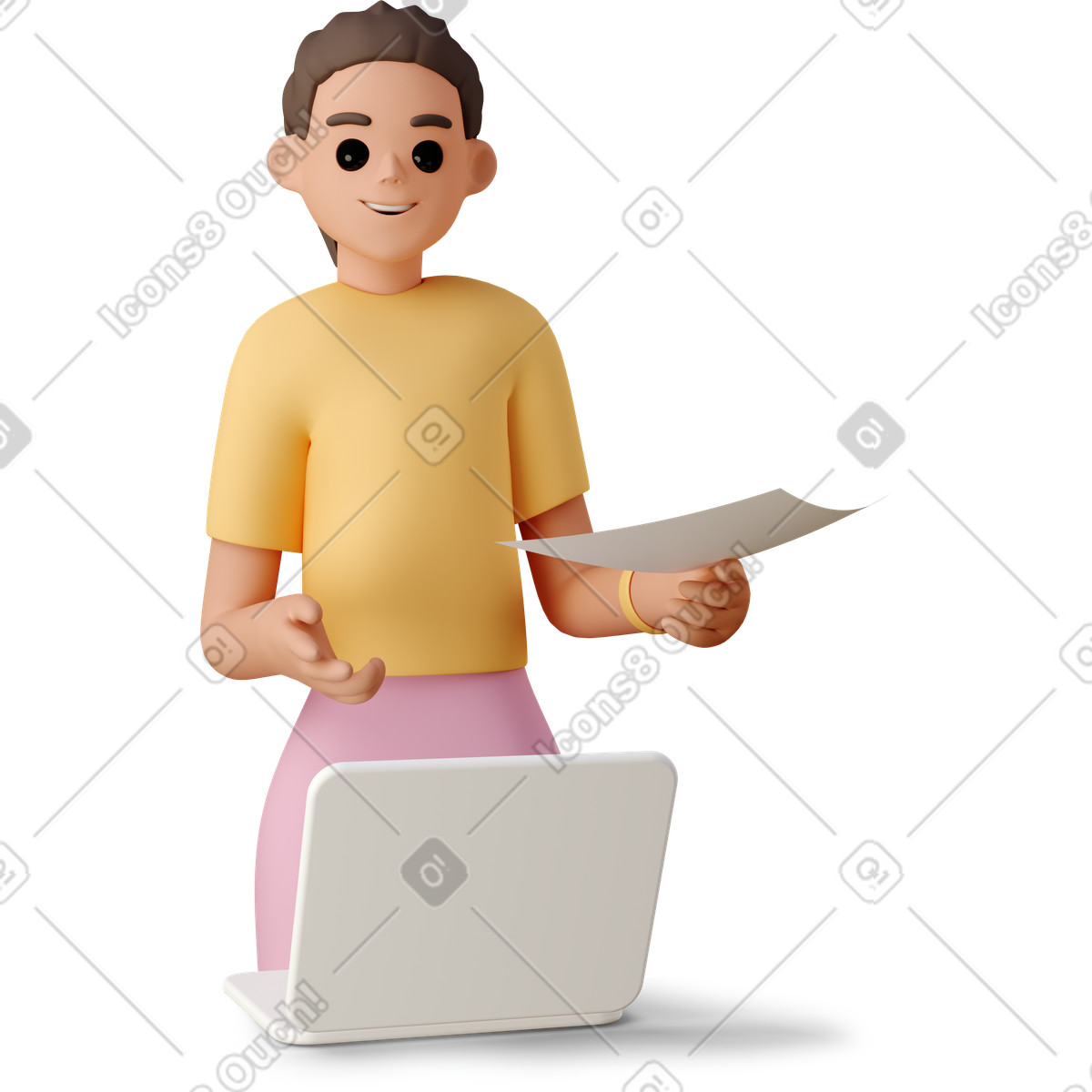 Young woman explaining lesson material illustration teaching clipart PNG vector graphics download
