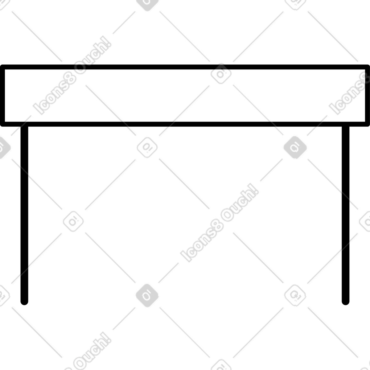 下载 Notion Line Art 风格的 Banner horizontal white stripe on black background minimal layout space 插画，支持 PNG、SVG 格式