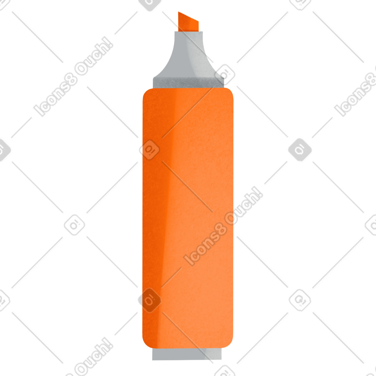 Orange highlighter illustrazione in stile Shine scarica in PNG, SVG
