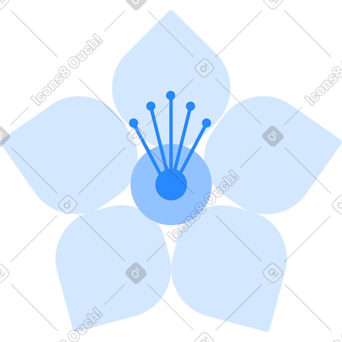 Ilustración Flor de ciruelo en estilo Urban a descargar en PNG y SVG