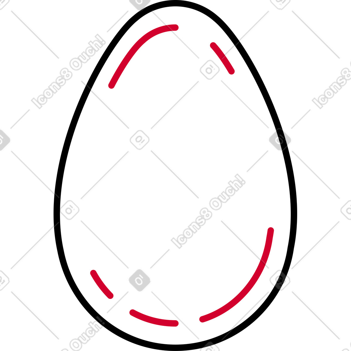 Ilustración Huevo en estilo Ruby a descargar en PNG y SVG