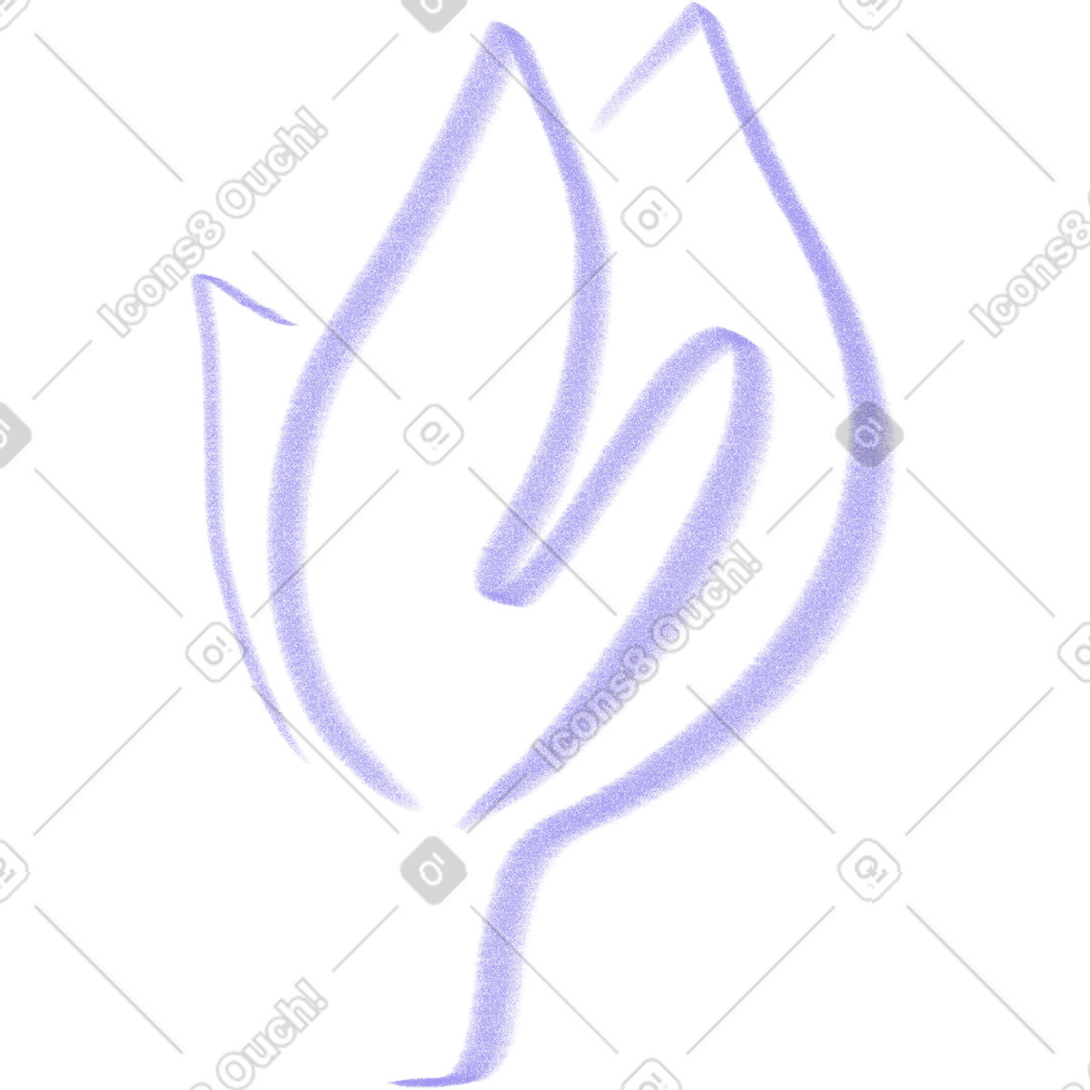 Ilustração de Purple bud em no estilo Doodle para baixar em PNG, SVG