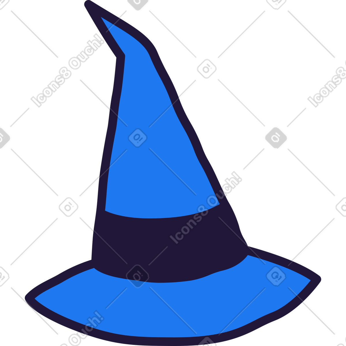 Ilustración Witches hat en estilo Conifer a descargar en PNG y SVG
