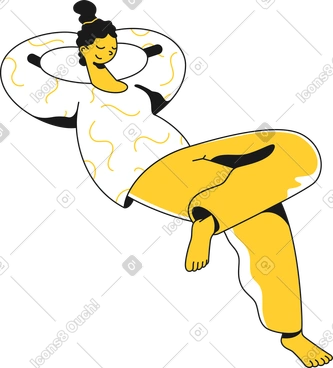 Girl relaxing PNG, SVG