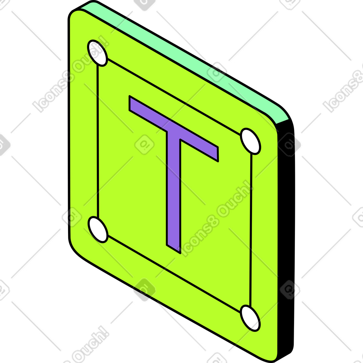 Ilustración Botón de texto en estilo Project a descargar en PNG y SVG