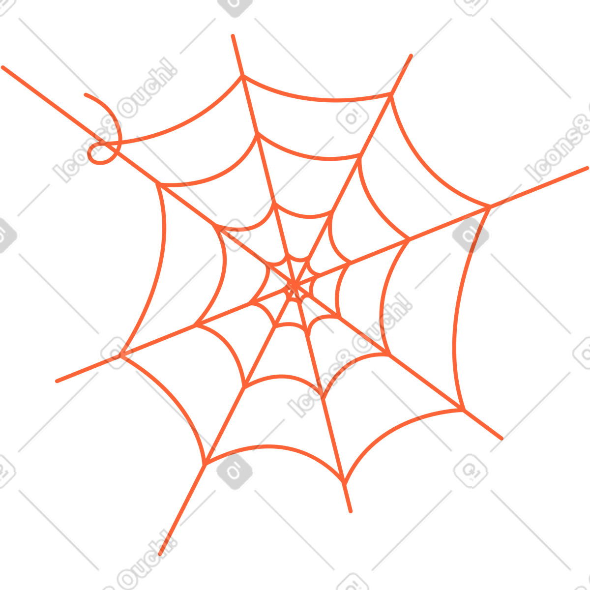 Ilustração de Teia aranha em no estilo Crayon para baixar em PNG, SVG