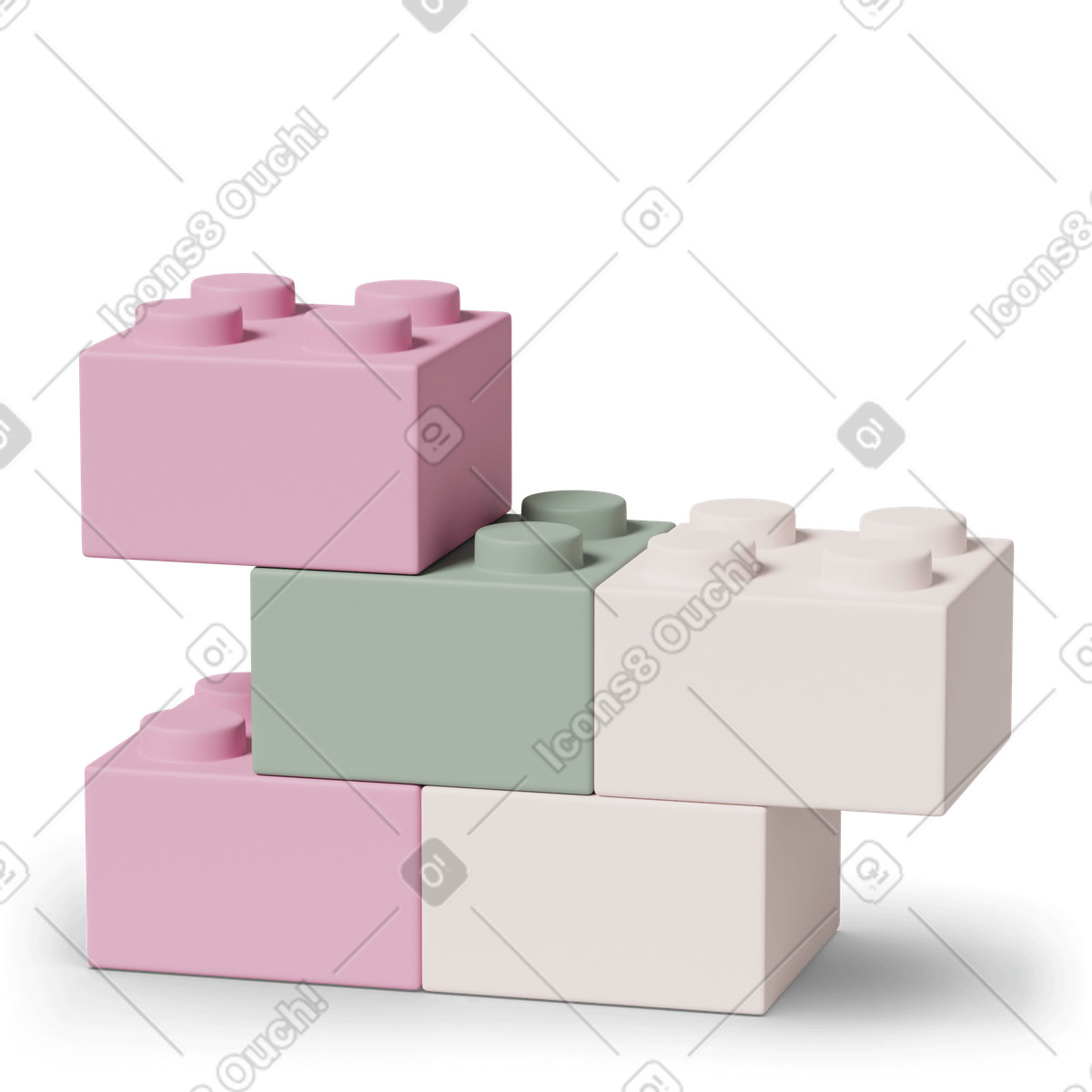 Lego-Illustration im 3D Casual life-Stil als Download in PNG, SVG