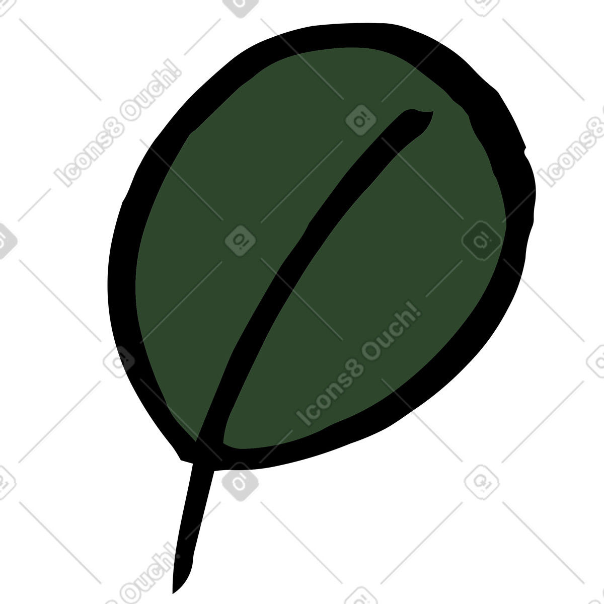 Scandi 스타일의 잎 일러스트레이션 PNG, SVG 다운로드