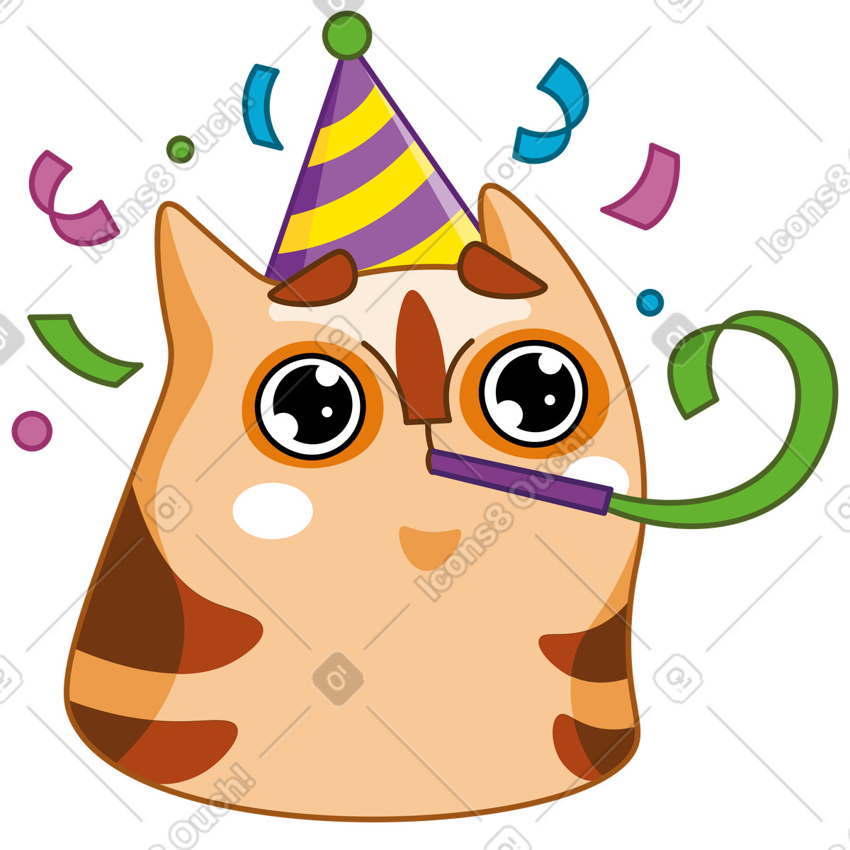 Kitekat スタイルの Congratulations のイラストをPNG、SVG形式でダウンロード