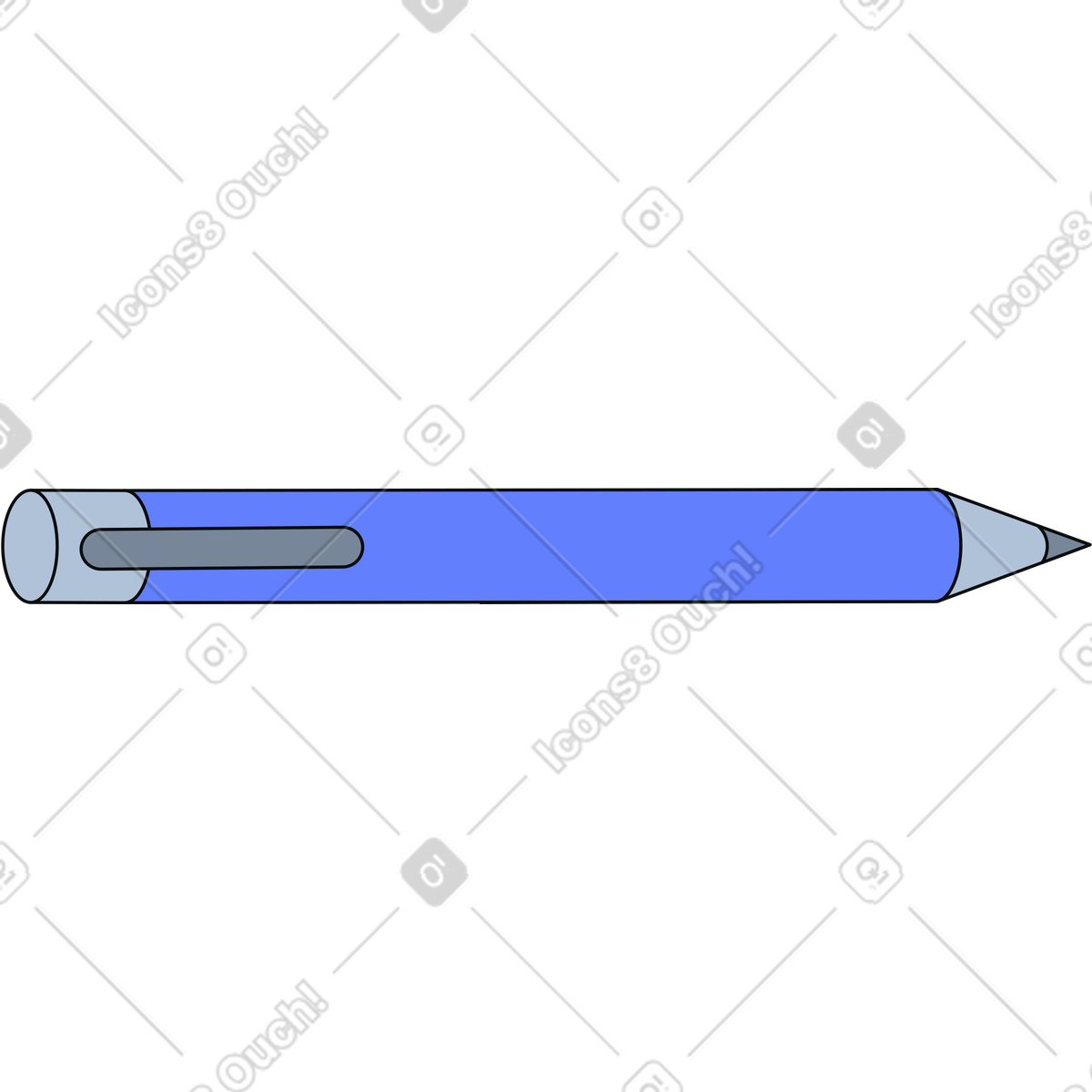 Ilustração de Caneta em no estilo Teko para baixar em PNG, SVG