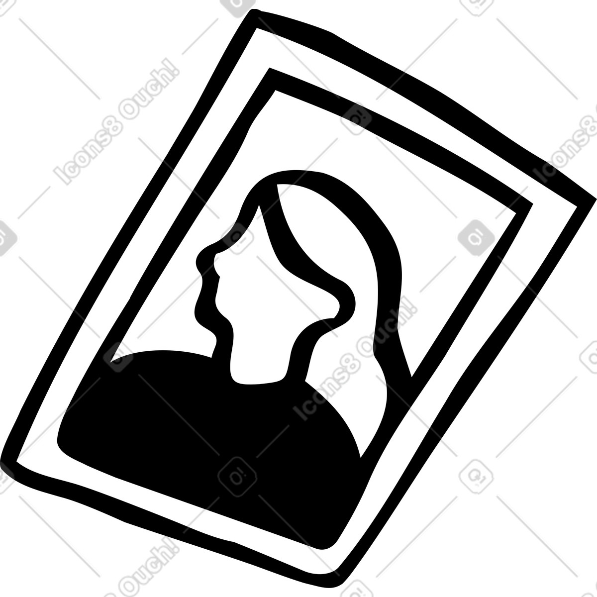 Illustration Photo encadrée dans le style Journal à télécharger aux formats PNG, SVG
