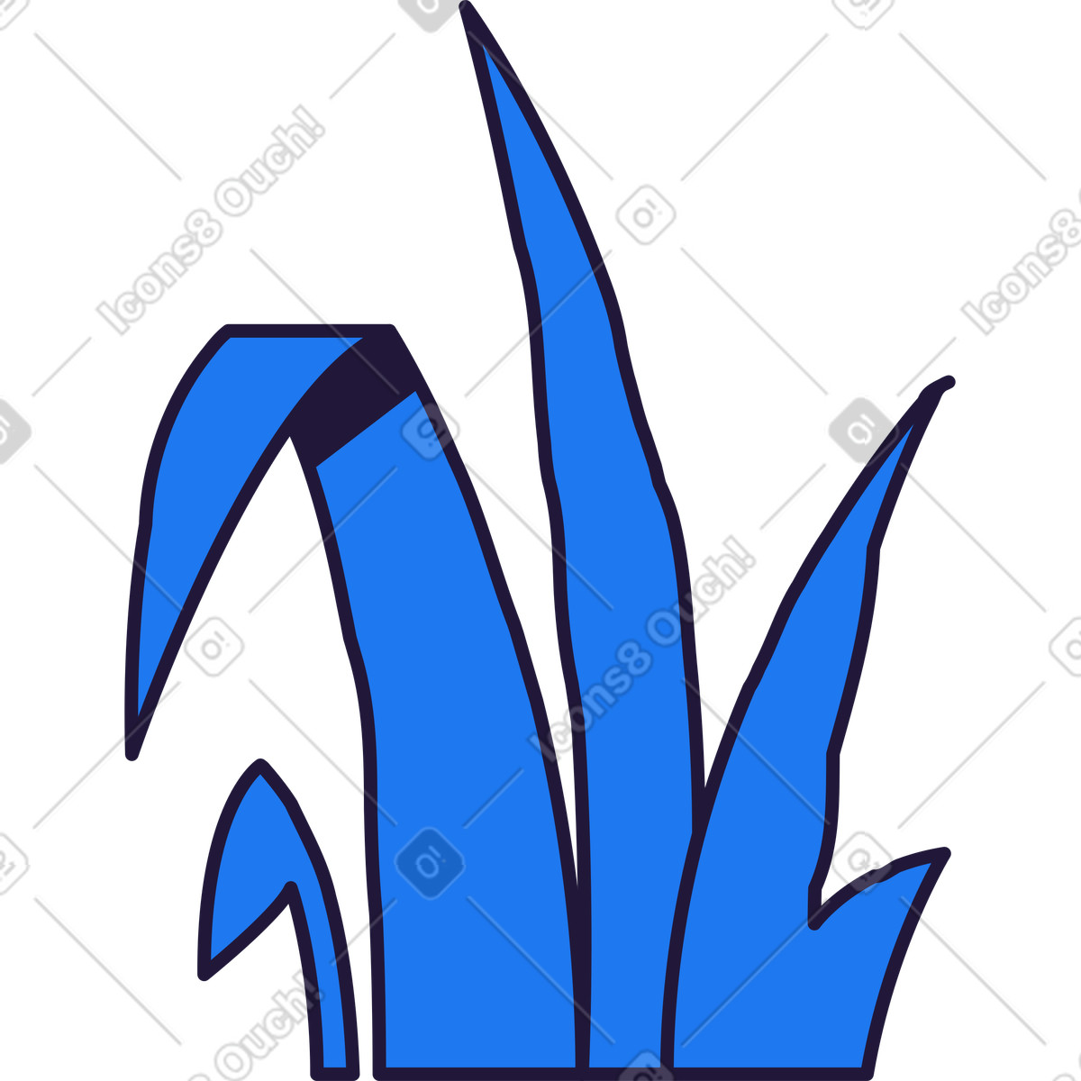Conifer 스타일의 잔디 일러스트레이션 PNG, SVG 다운로드
