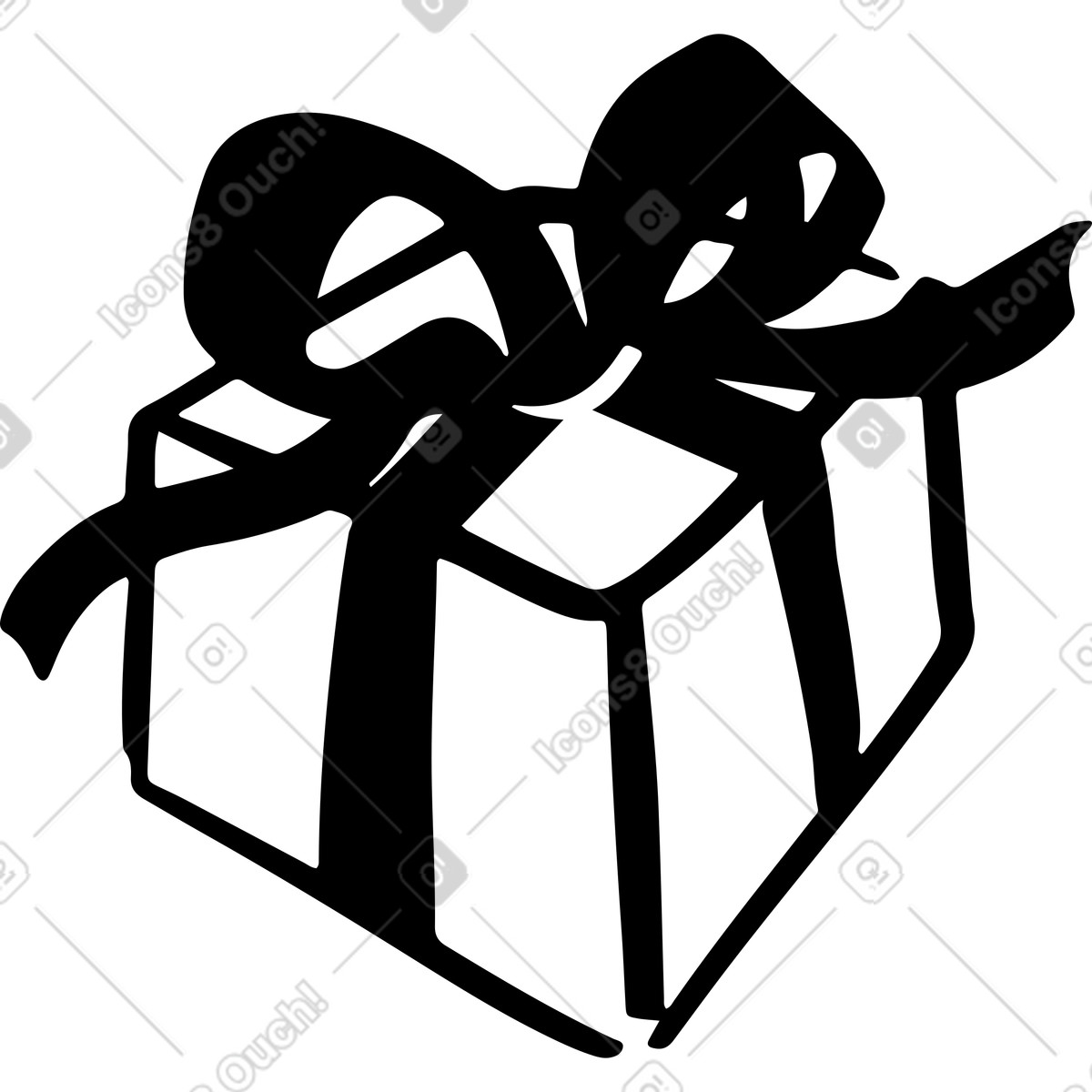 Illustration Boîte avec un arc dans le style Line à télécharger aux formats PNG, SVG