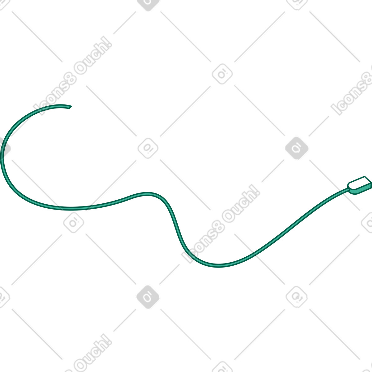 Ilustración Cable de carga en estilo Storyline a descargar en PNG y SVG