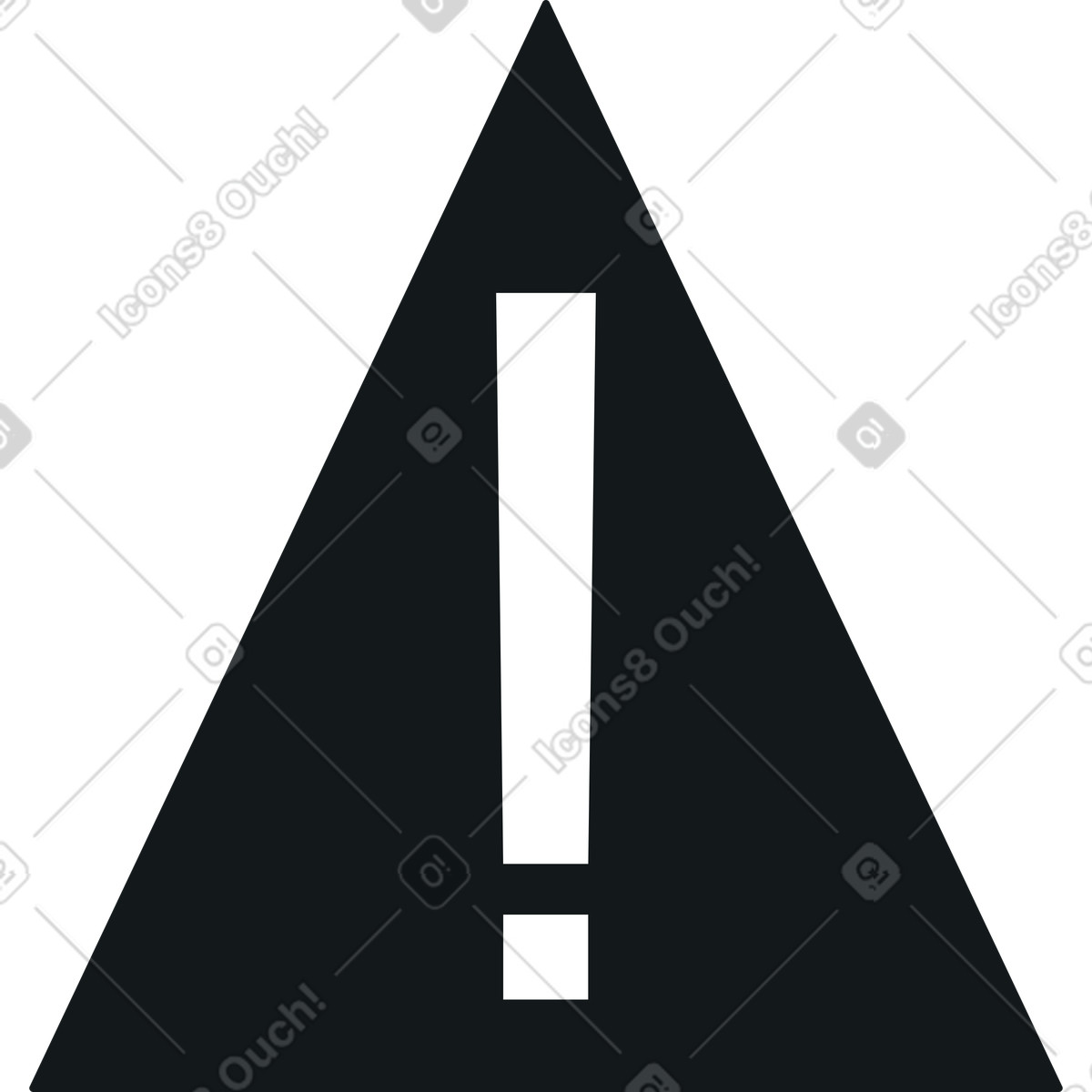 Ilustración Señal de advertencia en estilo Midnight a descargar en PNG y SVG