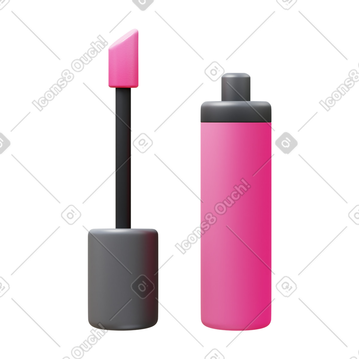3D Fluency 스타일의 Lip gloss 일러스트레이션 PNG, SVG 다운로드