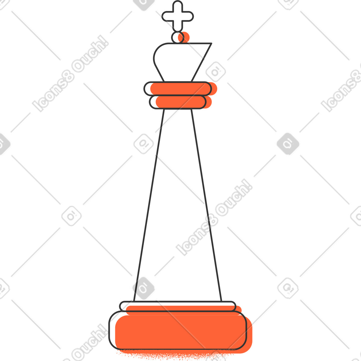 Ilustración Pieza de ajedrez en estilo Crayon a descargar en PNG y SVG