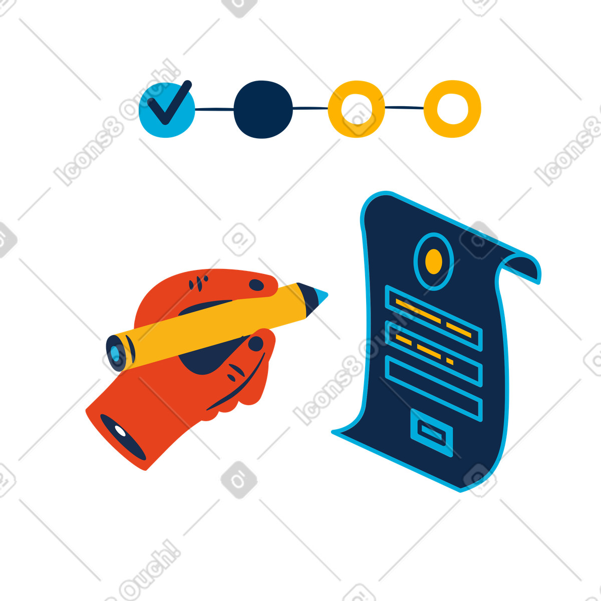Иллюстрация Заполнить форму в стиле Flame — скачать в форматах PNG, SVG