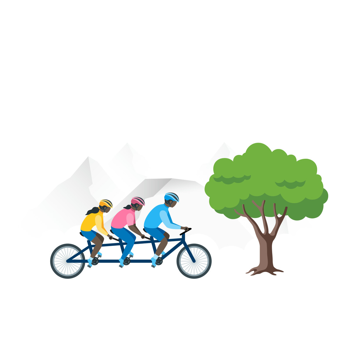 Ilustração de Biking em no estilo Fogg para baixar em PNG, SVG