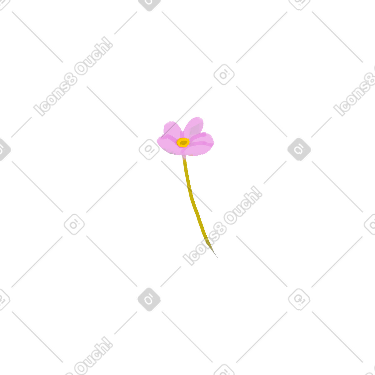 Ilustración Flor en estilo Atomic a descargar en PNG y SVG