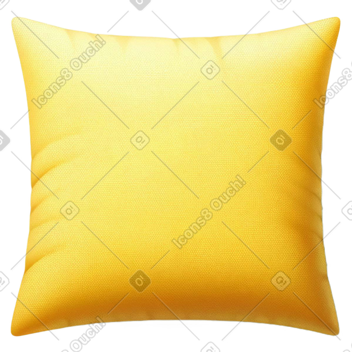 Yellow pillow-Illustration im Patchwork-Stil als Download in PNG, SVG