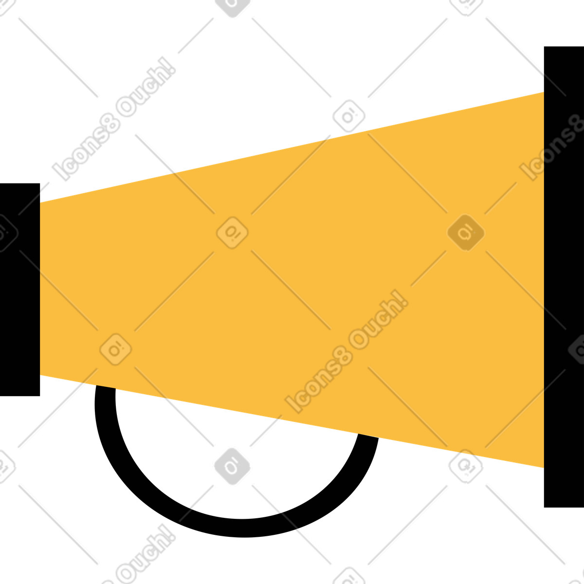 Ilustración Megáfono en estilo Burgundy a descargar en PNG y SVG