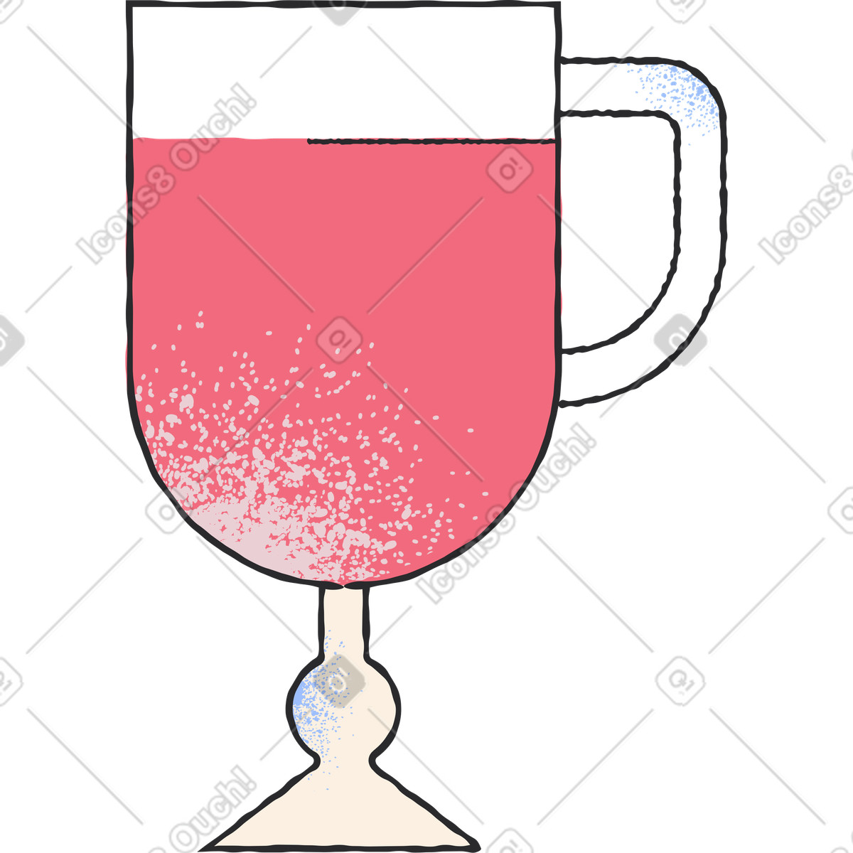 Pablo スタイルの ワイングラス のイラストをPNG、SVG形式でダウンロード