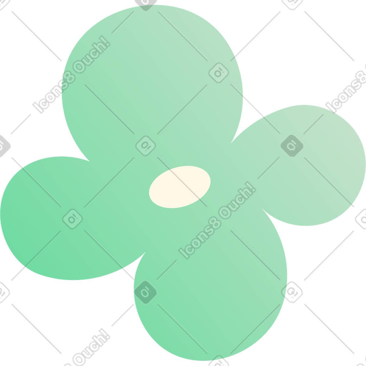 下载 Beam 风格的 绿花 插画，支持 PNG、SVG 格式