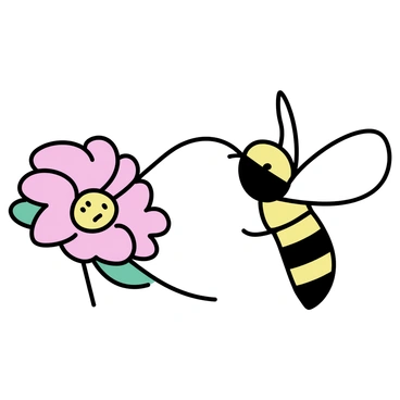 A bee using its tongue to gather nectar from a flower