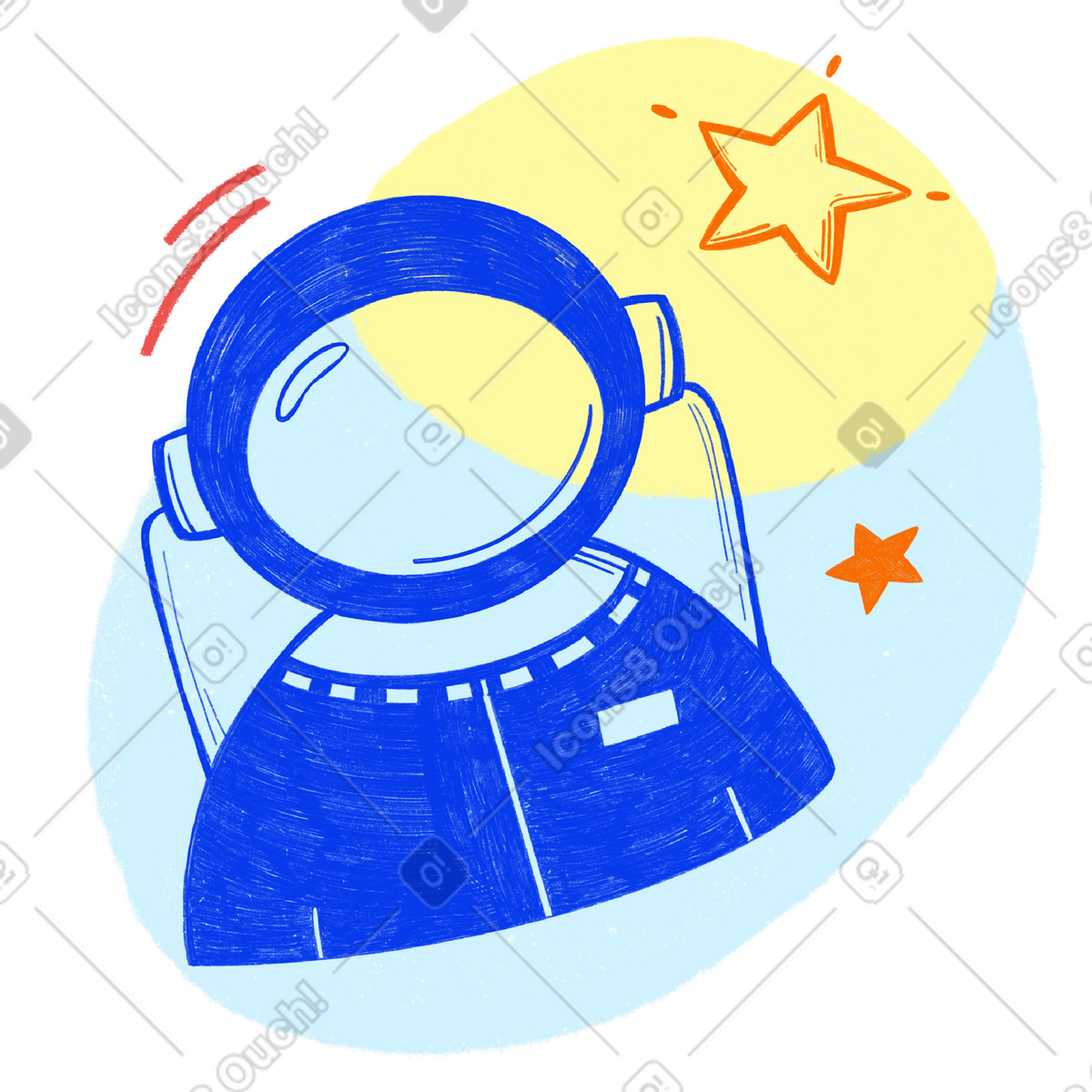 下载 Biro 风格的 Astronaut's profession 插画，支持 PNG、SVG 格式