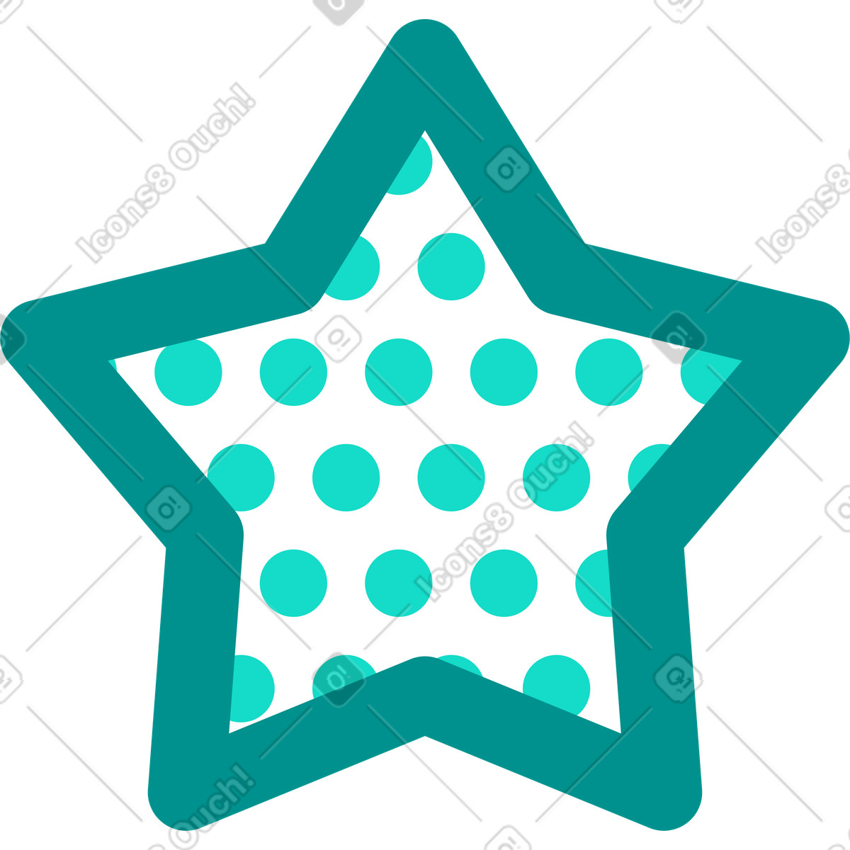 Stern-Illustration im Natty-Stil als Download in PNG, SVG